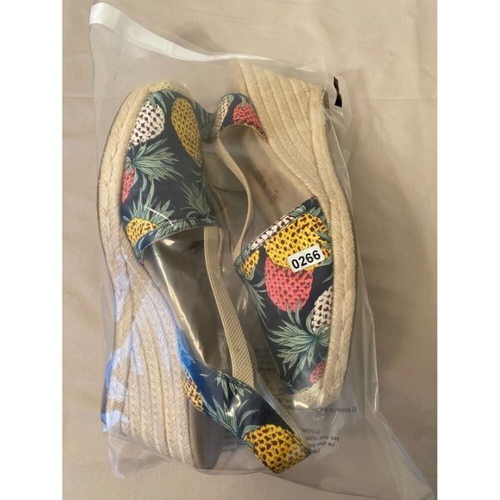 Womens Anne Klein Wedge‎ Slingback iflex Woven Jute Canvas Sandals Size 8.5 - Picture 7 of 7
